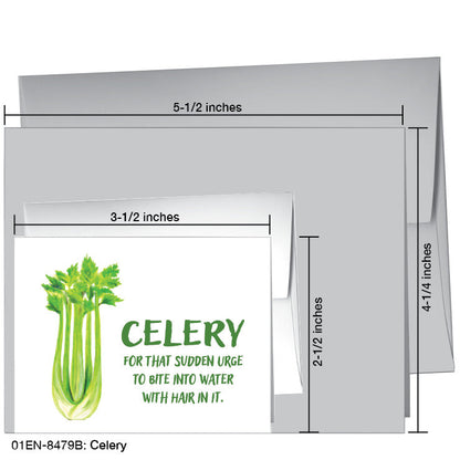 Celery, Greeting Card (8479B), Enclosure Card, www.printedcanvas.com
