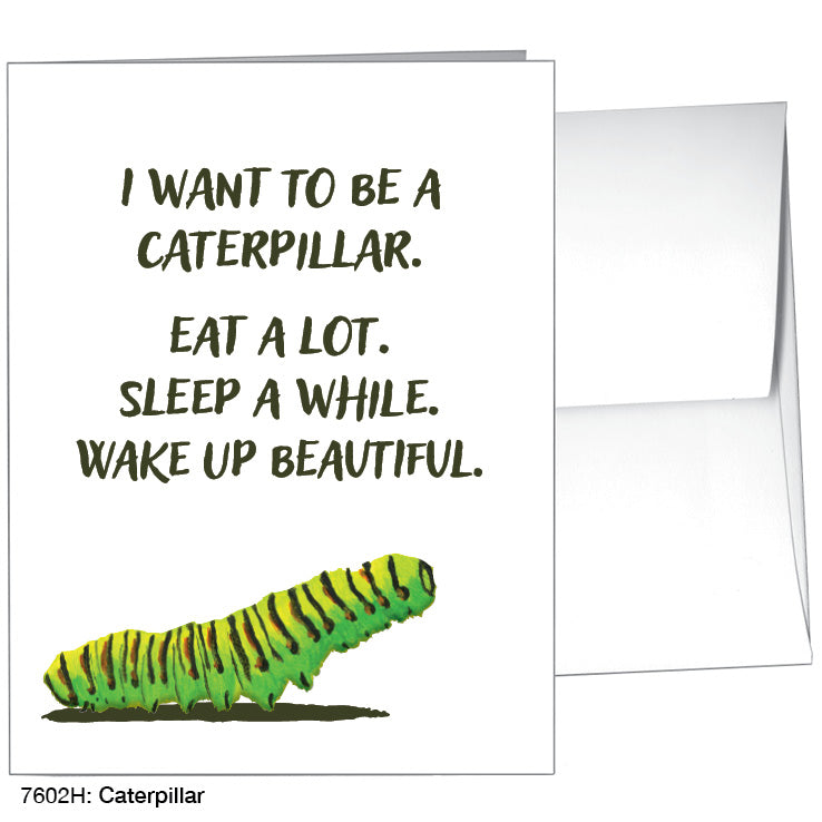 Caterpillar, Greeting Card (7602H), A2, printedcanvas.com