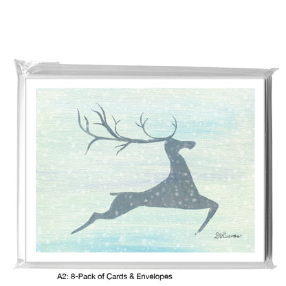 Mighty Reindeer, Greeting Card (8724B), A2 8-Pack, printedcanvas.com