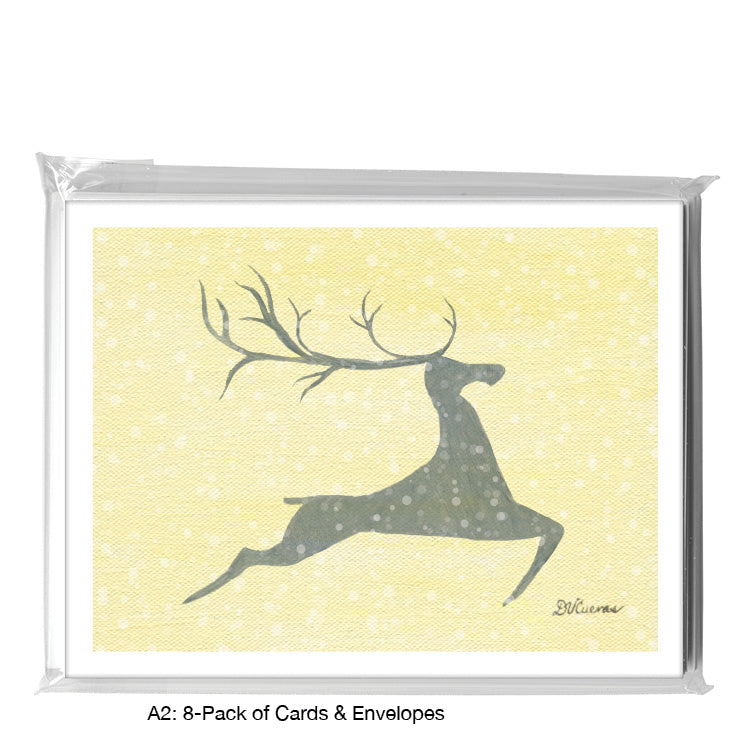 Mighty Reindeer, Greeting Card (8724C), A2 8-Pack, printedcanvas.com