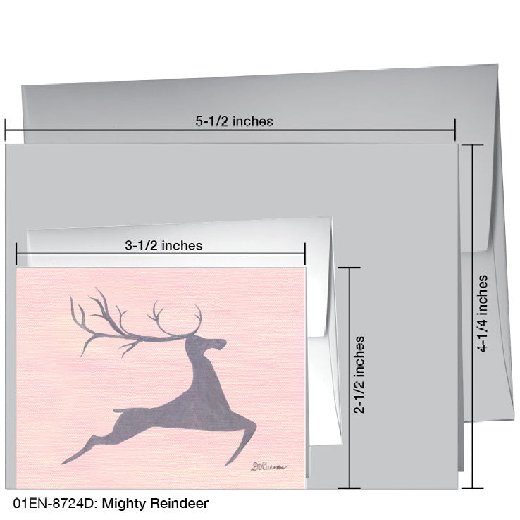 Mighty Reindeer, Greeting Card (8724D), Enclosure, printedcanvas.com