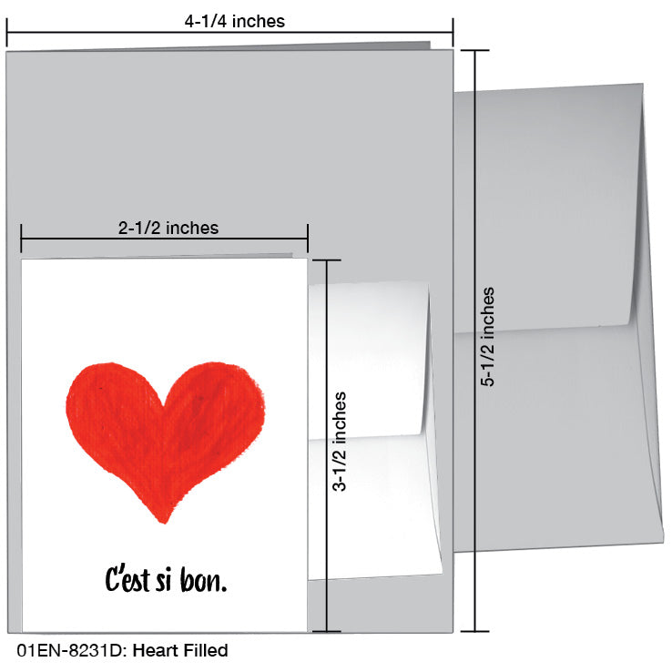Heart Filled, Greeting Card (8231D), Enclosure, printedcanvas.com