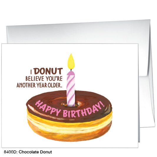 Chocolate Donut, Greeting Card (8400D), A2, printedcanvas.com