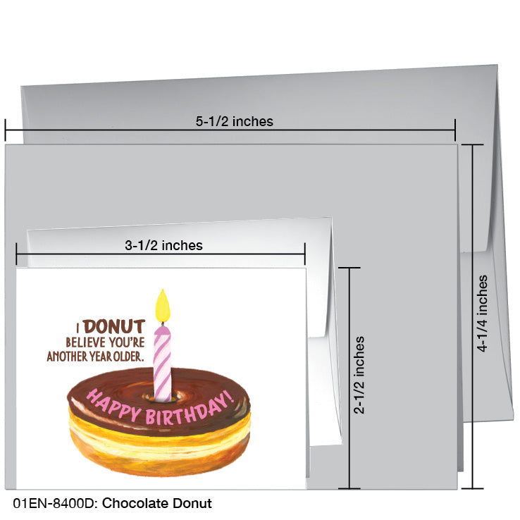 Chocolate Donut, Greeting Card (8400D), Enclosure, printedcanvas.com