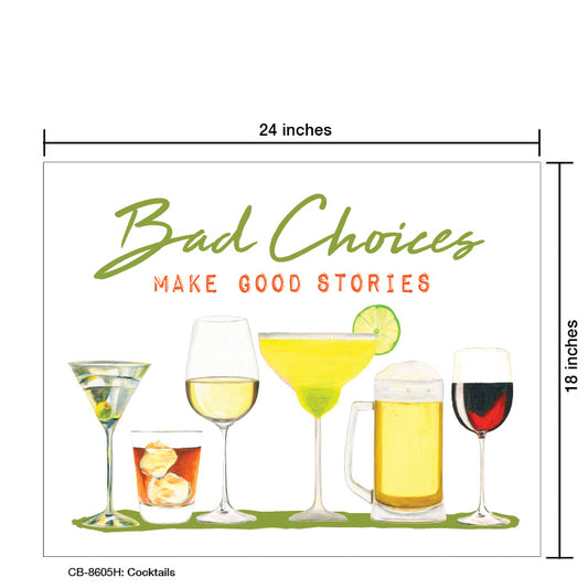 Cocktails, Card Board (8605H), 18'x24 PosterBoard at www.printedcanvas.com