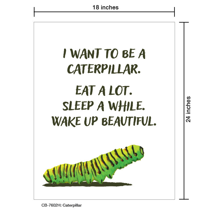 Caterpillar, Card Board (7602H), Card Board: 18x24, printedcanvas.com