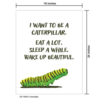 Caterpillar, Card Board (7602H), Card Board: 18x24, printedcanvas.com