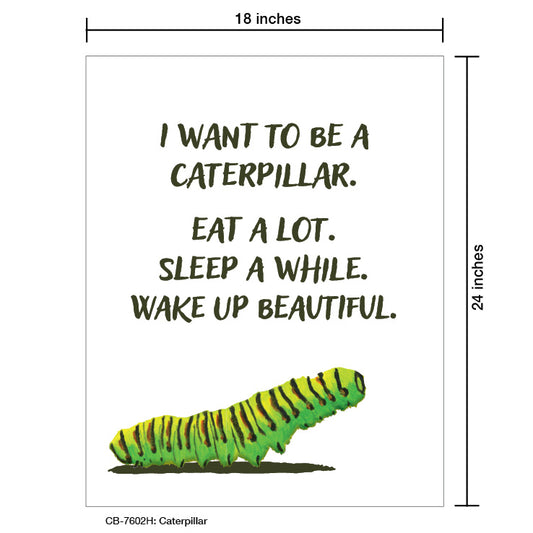 Caterpillar, Card Board (7602H), Card Board: 18x24, printedcanvas.com