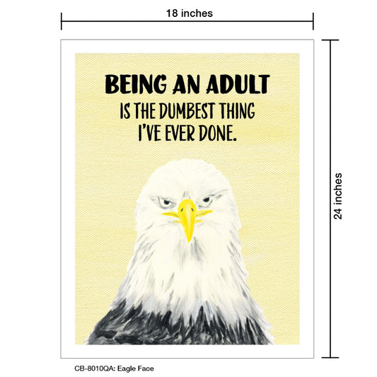 Eagle Face, Card Board (8010QA), Card Board: 18x24, printedcanvas.com