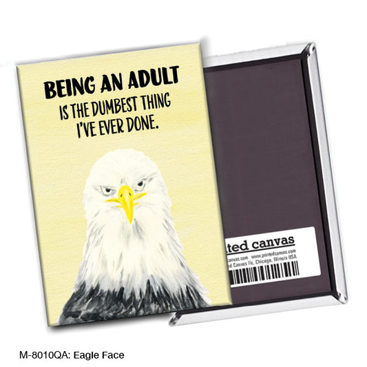 Eagle Face, Magnet (M-8010QA), front, printedcanvas.com