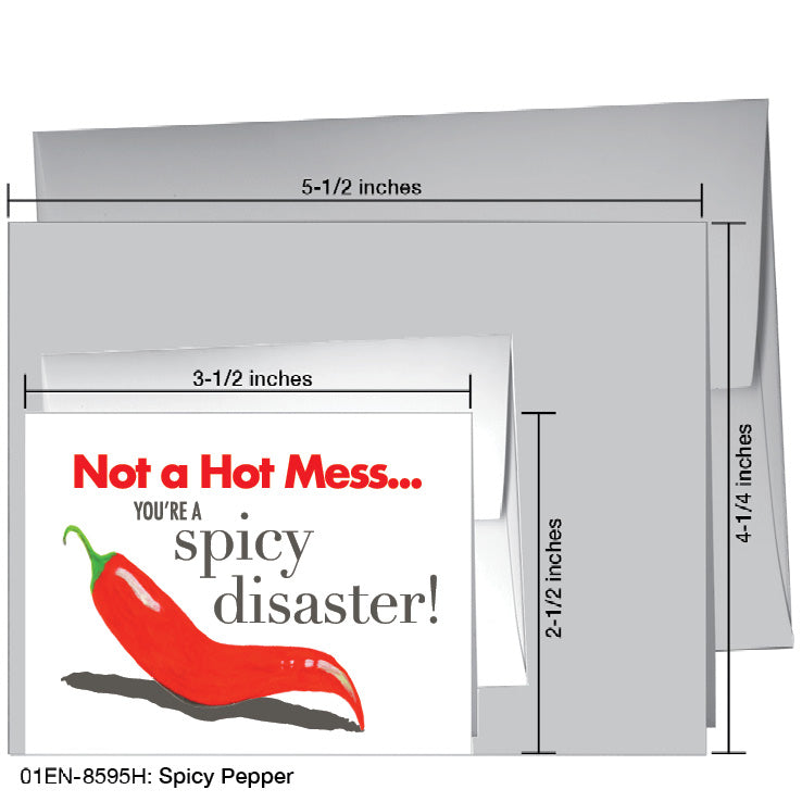 Spicy Pepper, Greeting Card (8595H), Enclosure Card, www.printedcanvas.com