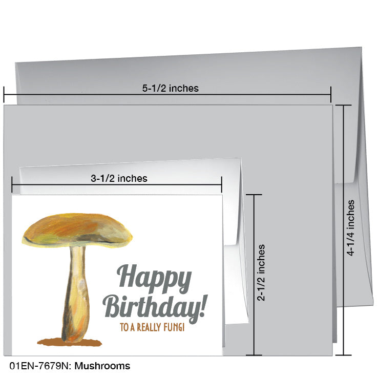 Mushrooms, Greeting Card (7679N), Enclosure, printedcanvas.com