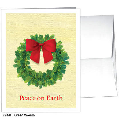 Green Wreath, Greeting Card (7914H), A2, printedcanvas.com