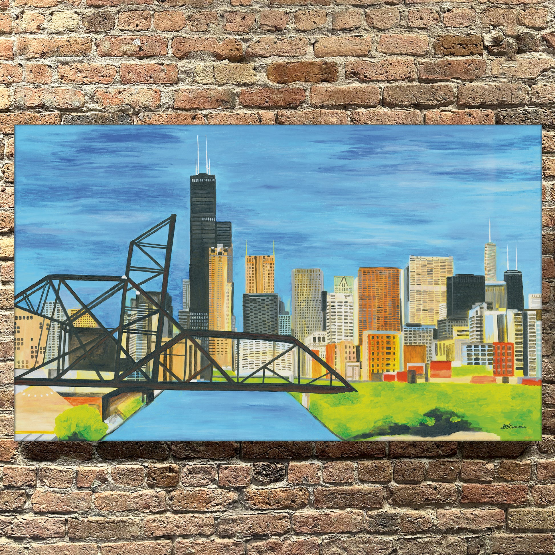Bridge, Chicago, Original - Printed Canvas