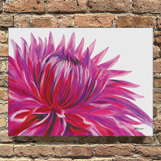 Dahlia Purple Bloom, Original - Printed Canvas
