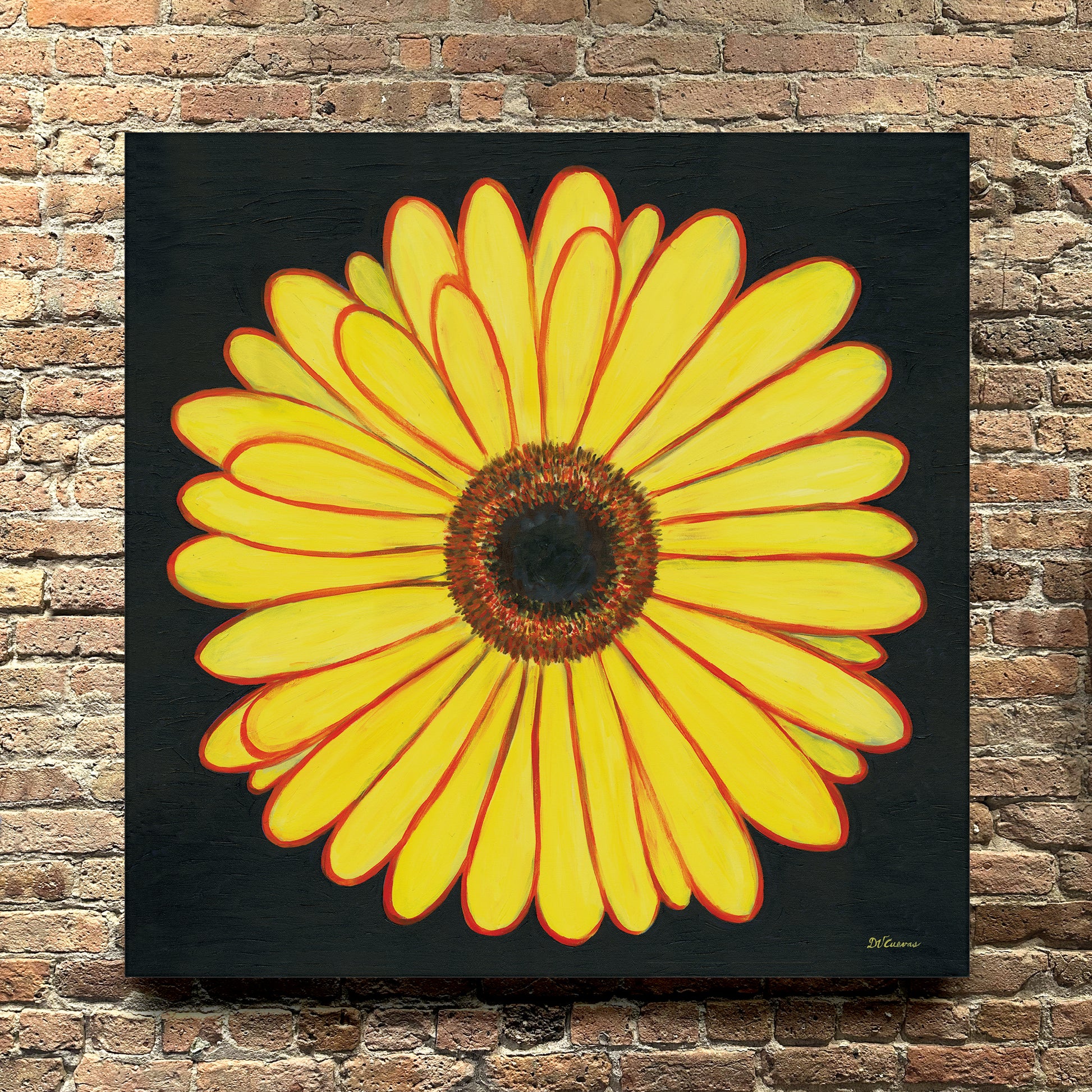 Giant Gerber Yellow, Original - Printed Canvas