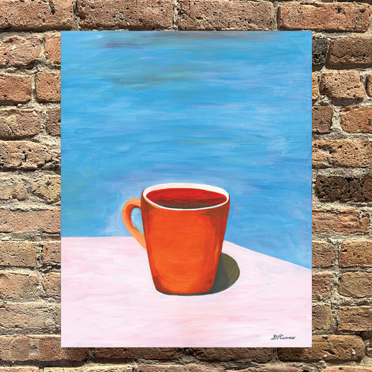 Orange Mug, Original - Printed Canvas
