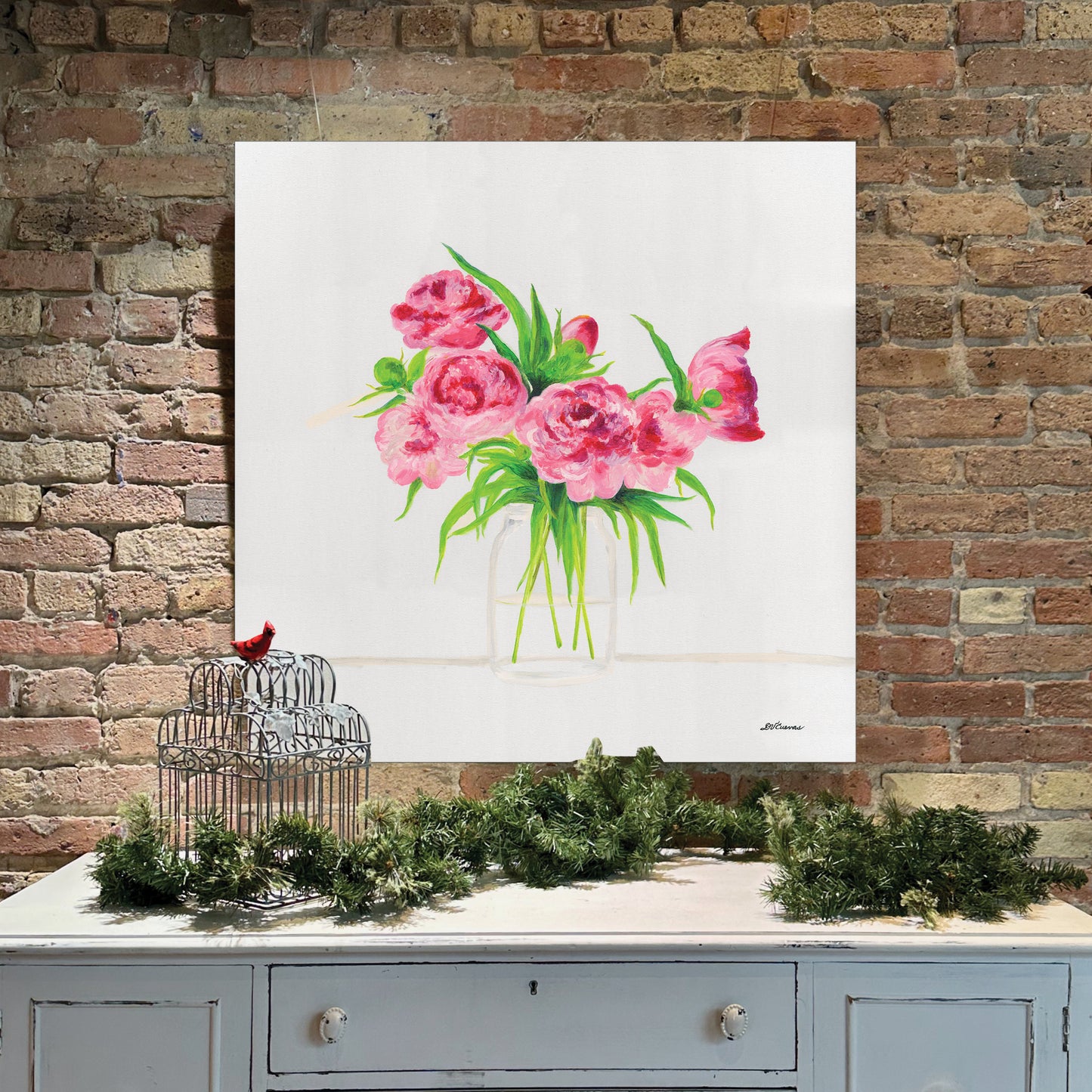 Peonies Seven, Original - Printed Canvas