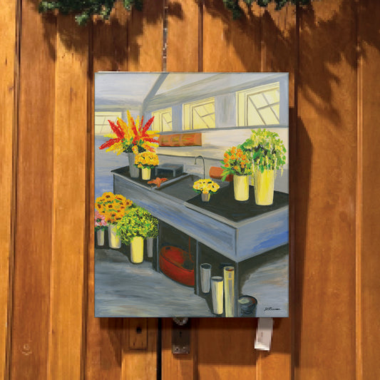 Potting Area, Original - Printed Canvas