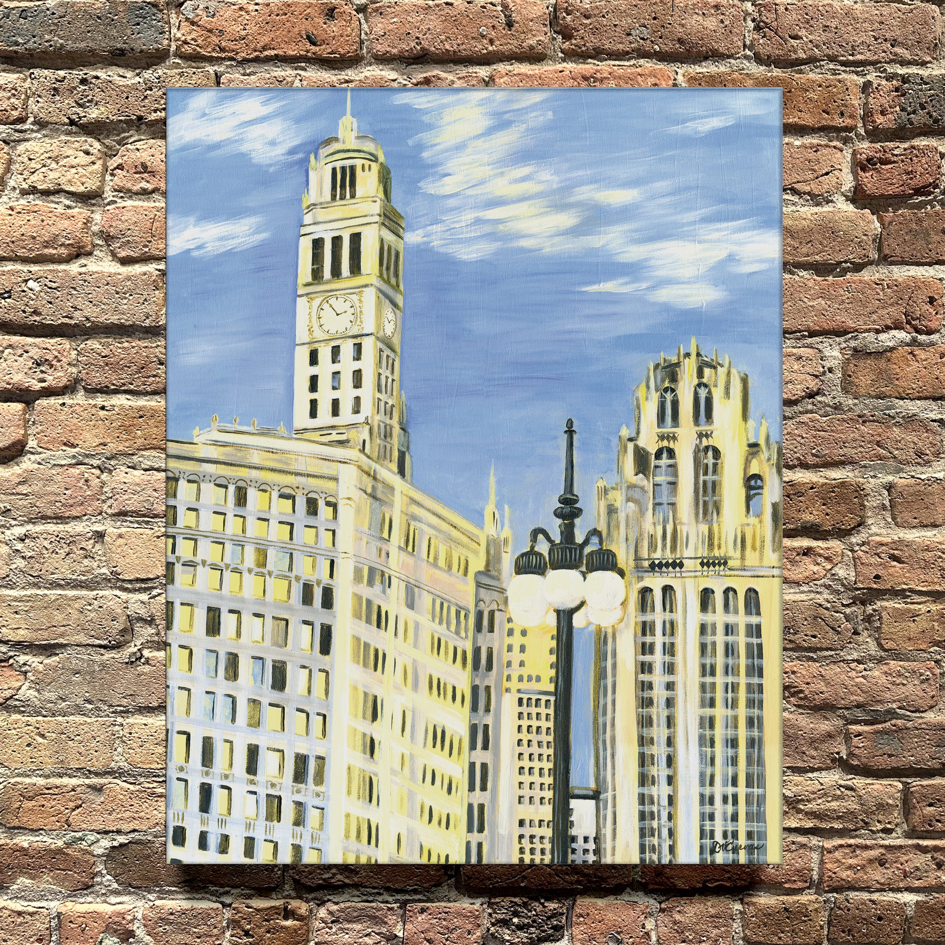 Wrigley & Tribune, Chicago, Original - Printed Canvas