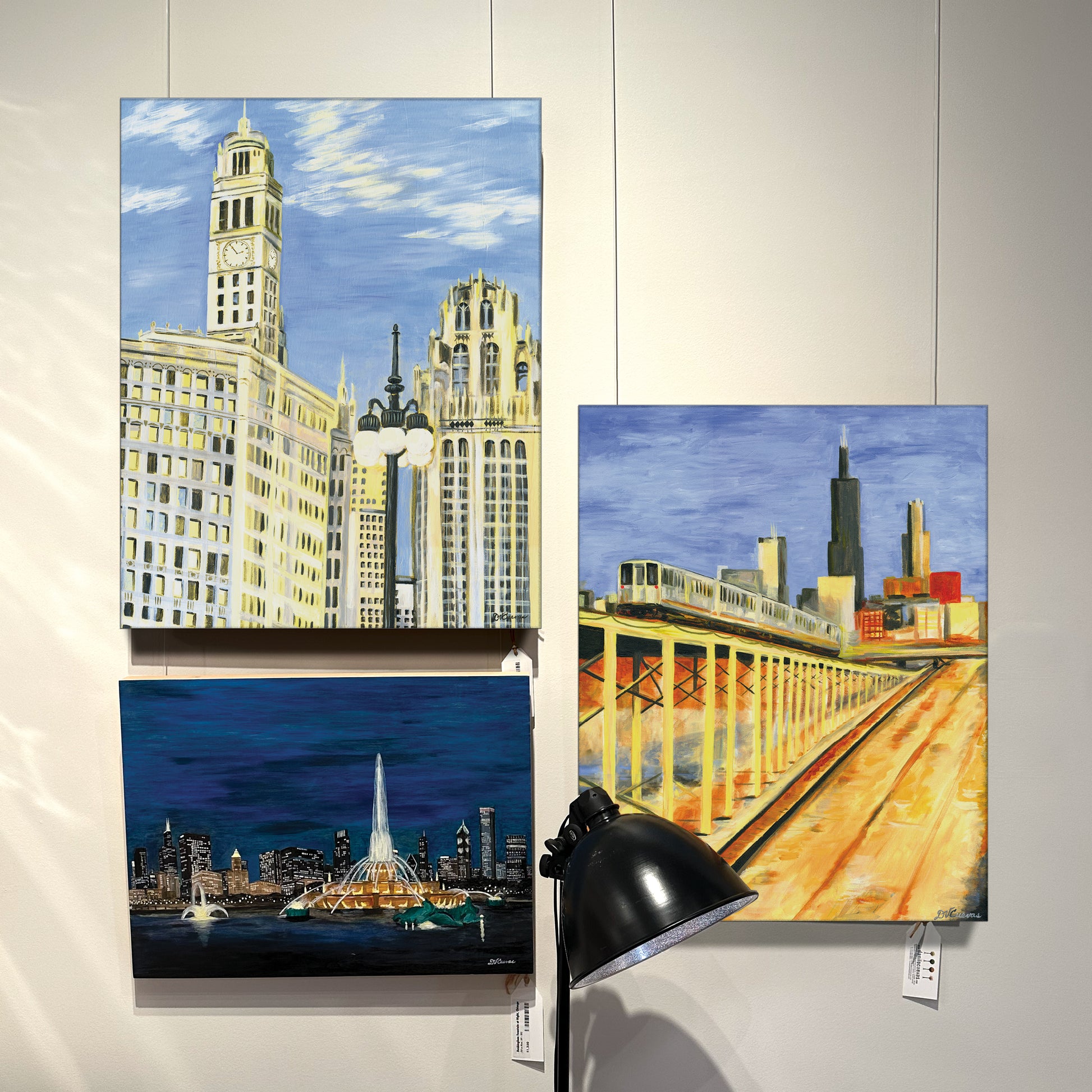 Wrigley & Tribune, Chicago, Original - Printed Canvas