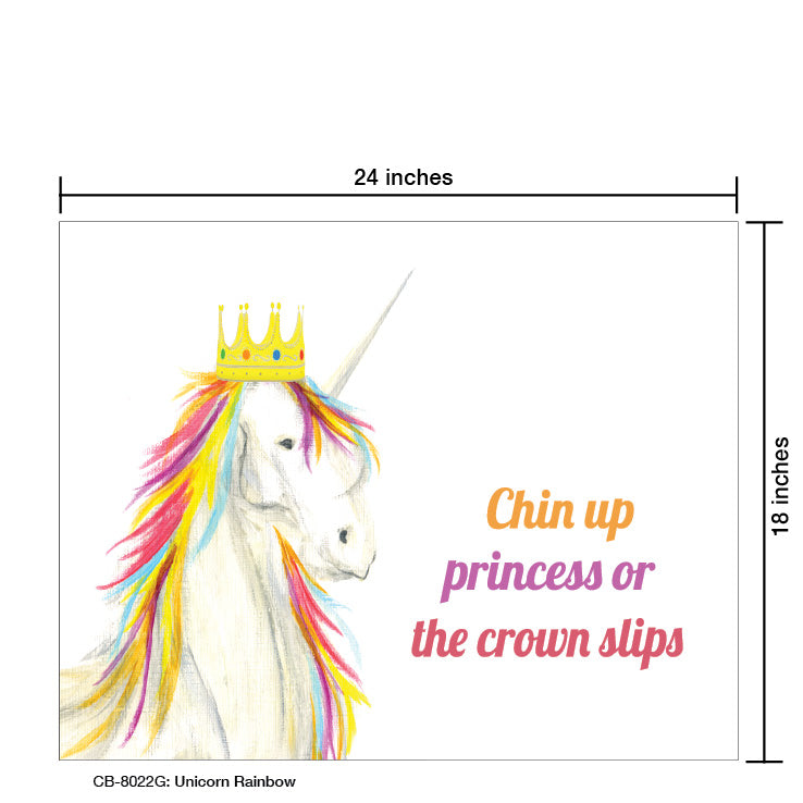 Unicorn Rainbow, Card Board (8022G), Card Board: 18x24, printedcanvas.com