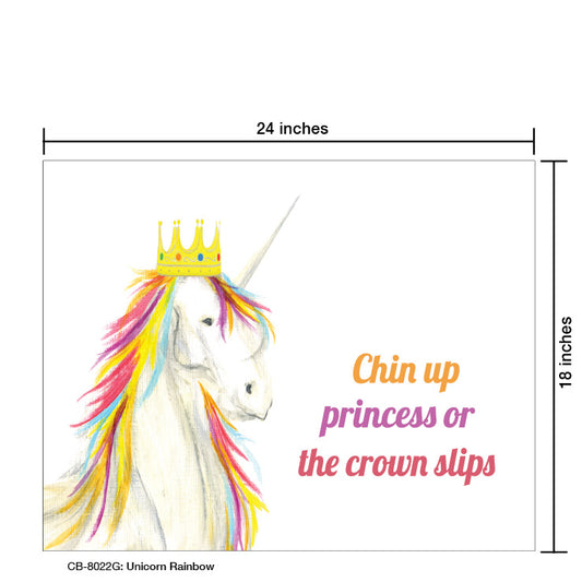 Unicorn Rainbow, Card Board (8022G), Card Board: 18x24, printedcanvas.com