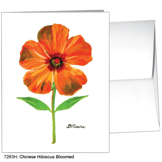 Chinese Hibiscus Bloomed, Greeting Card (7263H), A2, printedcanvas.com