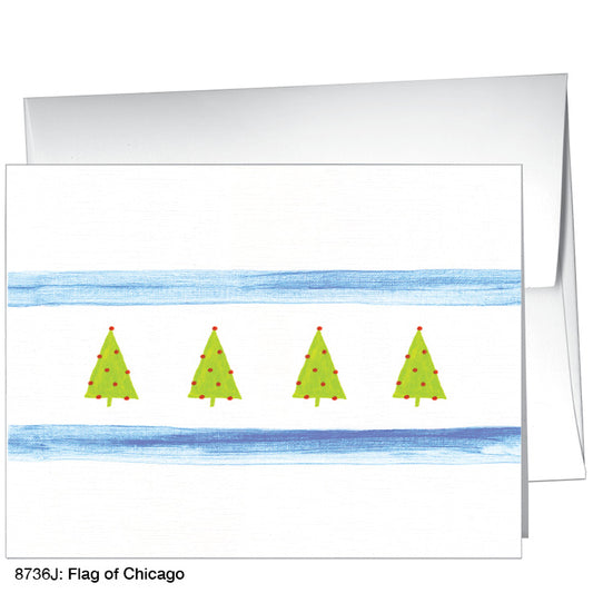 Flag of Chicago, Greeting Card (8736J), A2 Card Front, www.printedcanvas.com