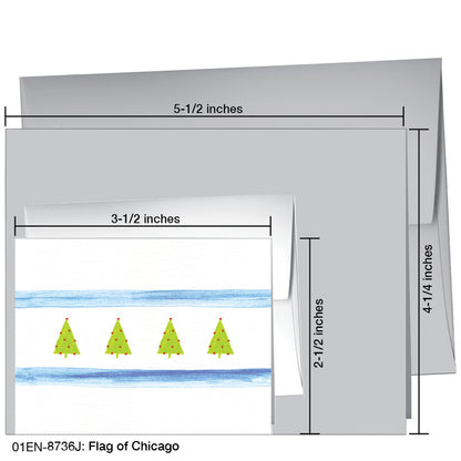 Flag of Chicago, Greeting Card (8736J), Enclosure Card, www.printedcanvas.com