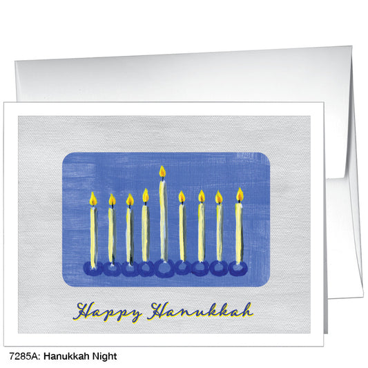 Hanukkah Night, Greeting Card (7285A), A2, printedcanvas.com