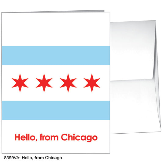 Hello, From Chicago, Greeting Card (8399VA), A2, printedcanvas.com