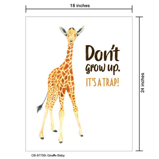 Giraffe Baby, Card Board (8775B), Card Board: 18x24, printedcanvas.com