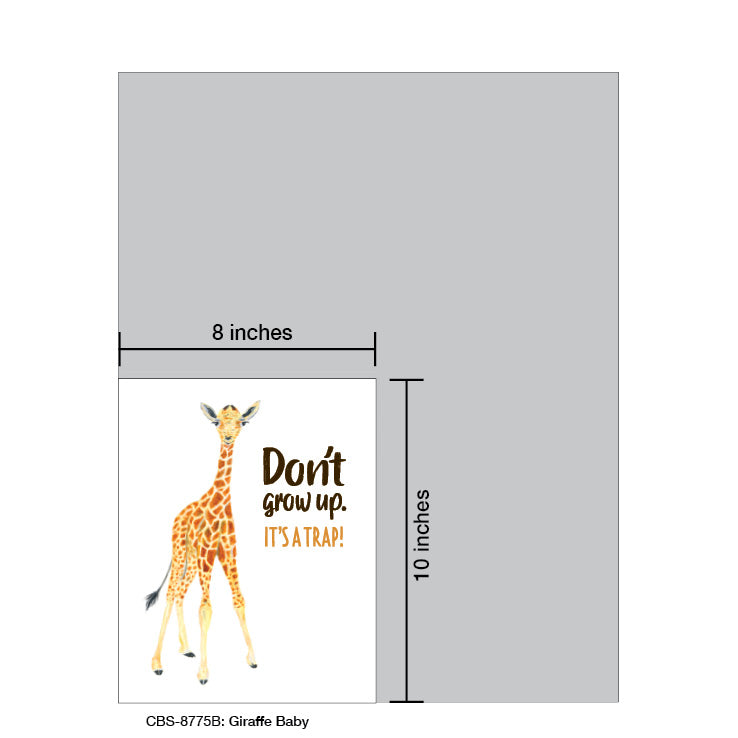 Giraffe Baby, Card Board (8775B), Card Board: 8x10, printedcanvas.com