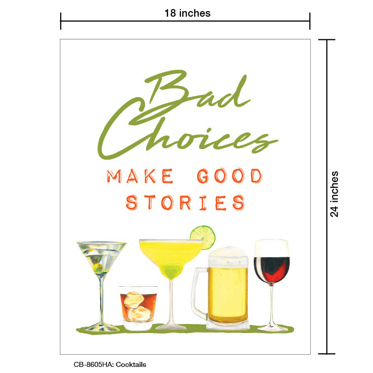 Cocktails, Card Board (8605HA), 18'x24 PosterBoard at www.printedcanvas.com