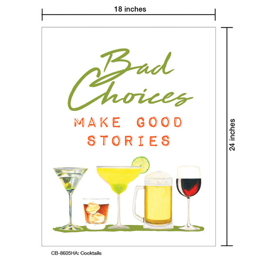 Cocktails, Card Board (8605HA), 18'x24 PosterBoard at www.printedcanvas.com
