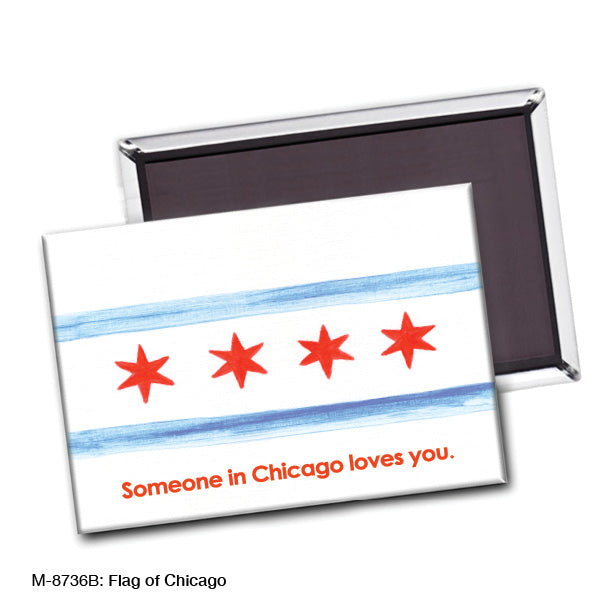 Flag of Chicago, Magnet (M-8736B), front, printedcanvas.com