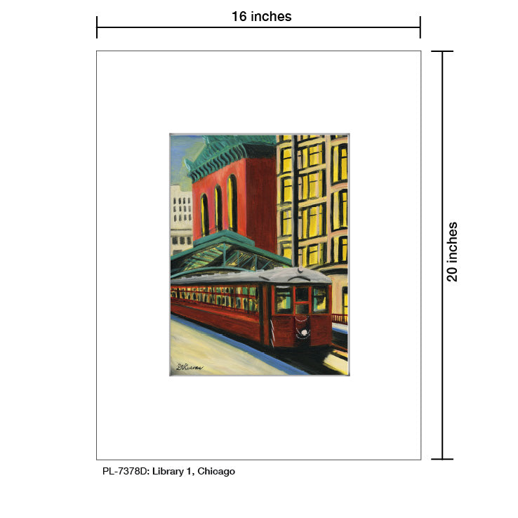 Library 1, Chicago, Print (#7378D) - Printed Canvas