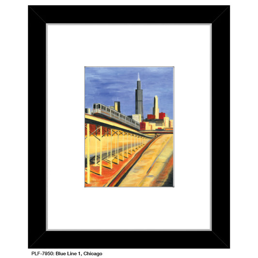 Blue Line 1, Chicago, Print (#7950) - Printed Canvas