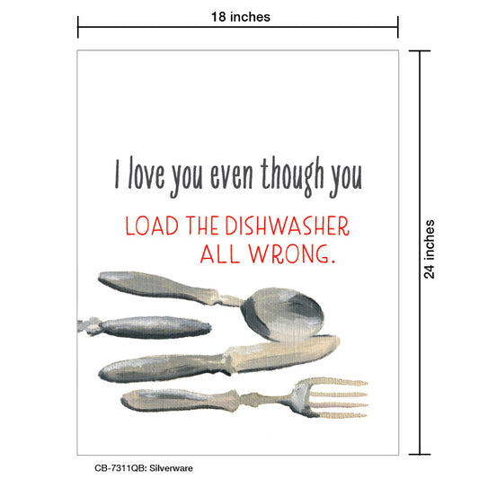 Silverware, Card Board (7311QB), Card Board: 18x24, printedcanvas.com