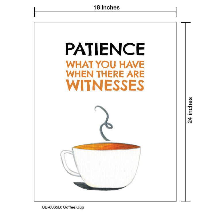 Coffee Cup, Card Board (8065B), Card Board: 18x24, printedcanvas.com