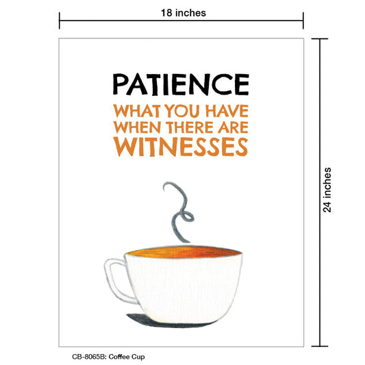 Coffee Cup, Card Board (8065B), Card Board: 18x24, printedcanvas.com