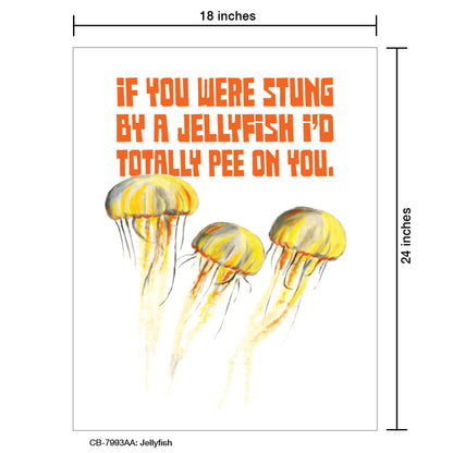 Jellyfish, Card Board (7993AA), Card Board: 18x24, printedcanvas.com