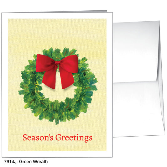 Green Wreath, Greeting Card (7914J), A2, printedcanvas.com