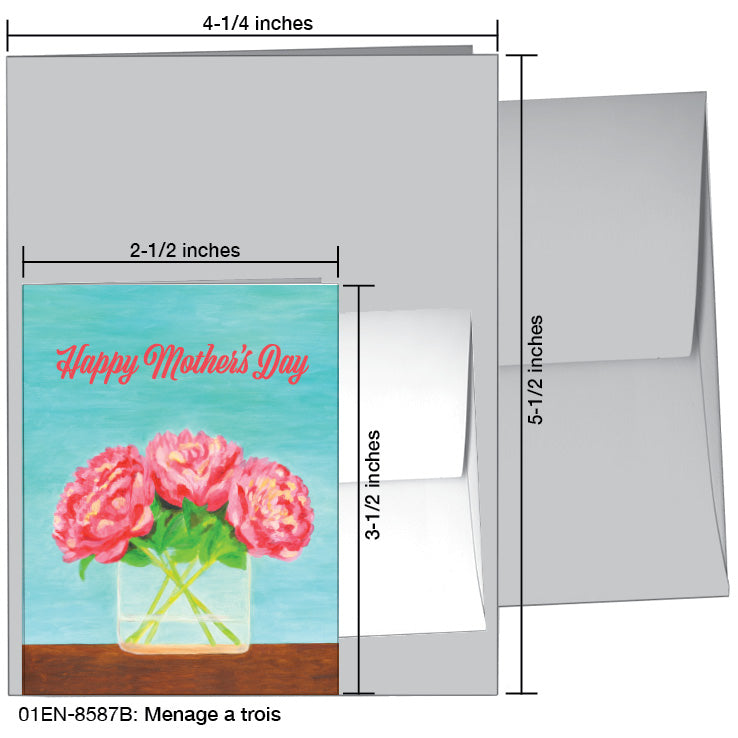 Menage a Trois, Greeting Card (8587B), Enclosure Card, printedcanvas.com