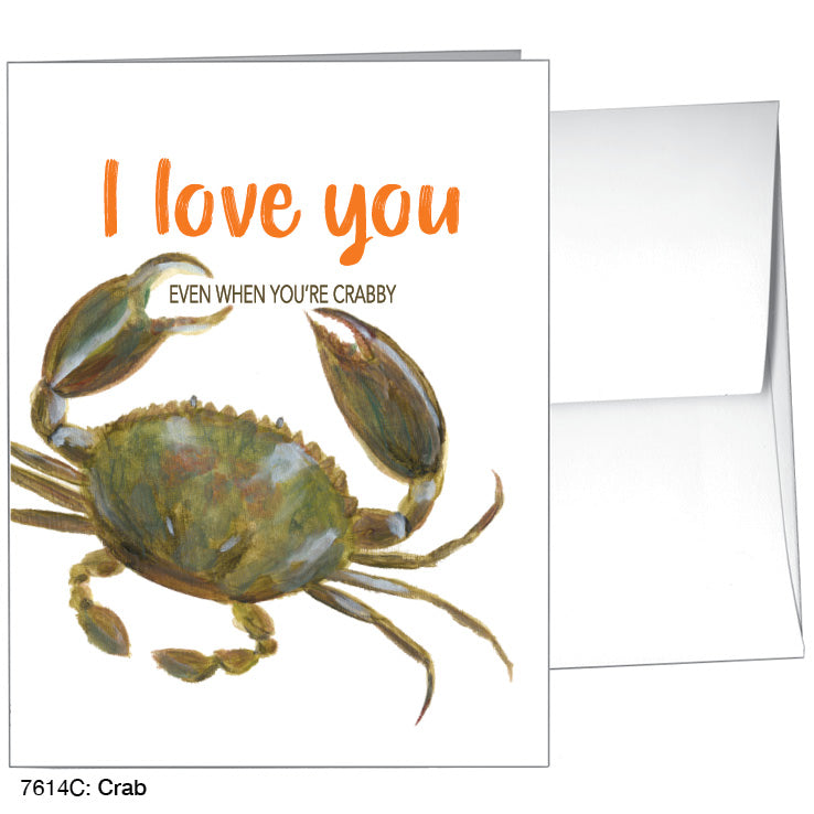 Crab, Greeting Card (7614C), A2, printedcanvas.com