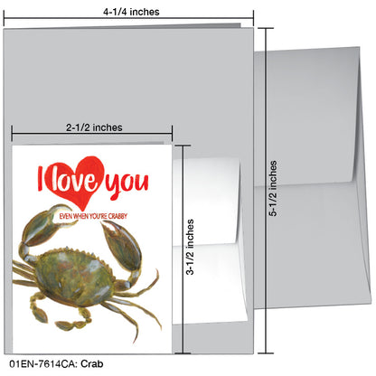 Crab, Greeting Card (7614CA), Enclosure, printedcanvas.com