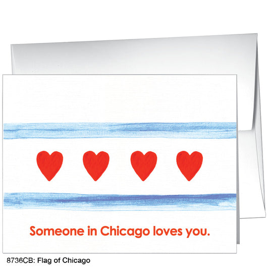 Flag of Chicago, Greeting Card (8736CB), A2, printedcanvas.com