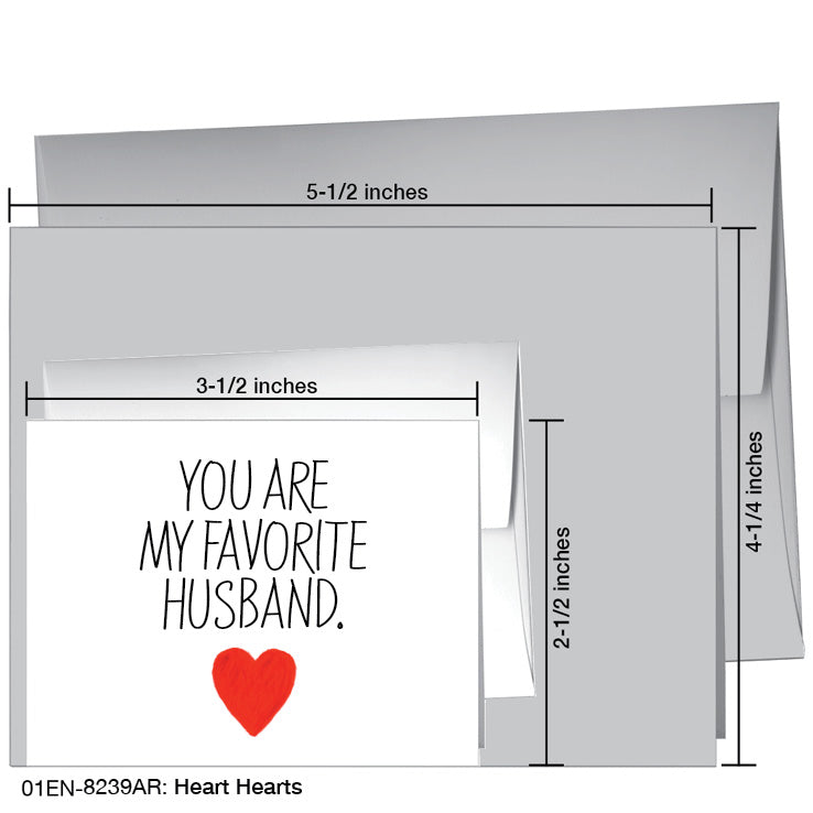 Heart Hearts, Greeting Card (8239AR), Enclosure, printedcanvas.com