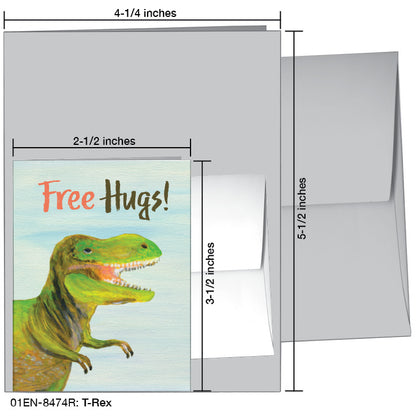 T-Rex, Greeting Card (8474R), Enclosure, printedcanvas.com
